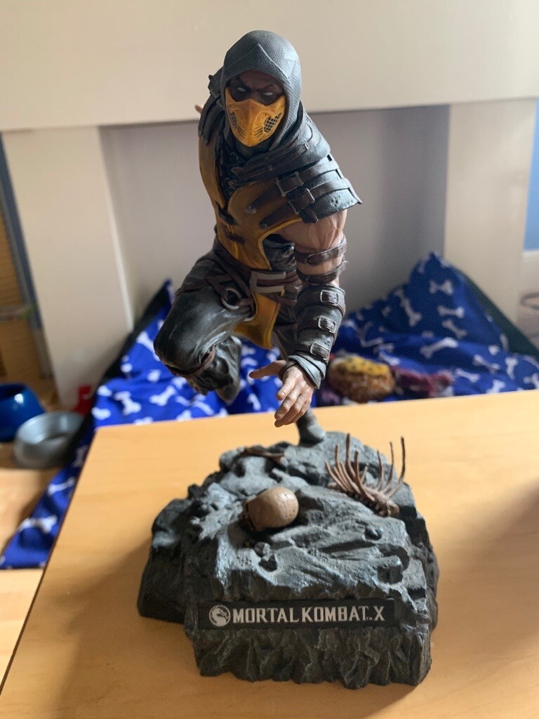 mortal kombat x scorpion statue